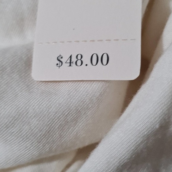 Anthropologie T.La Chelsea Ruffle White Top NWT Size Medium - Picture 3 of 8